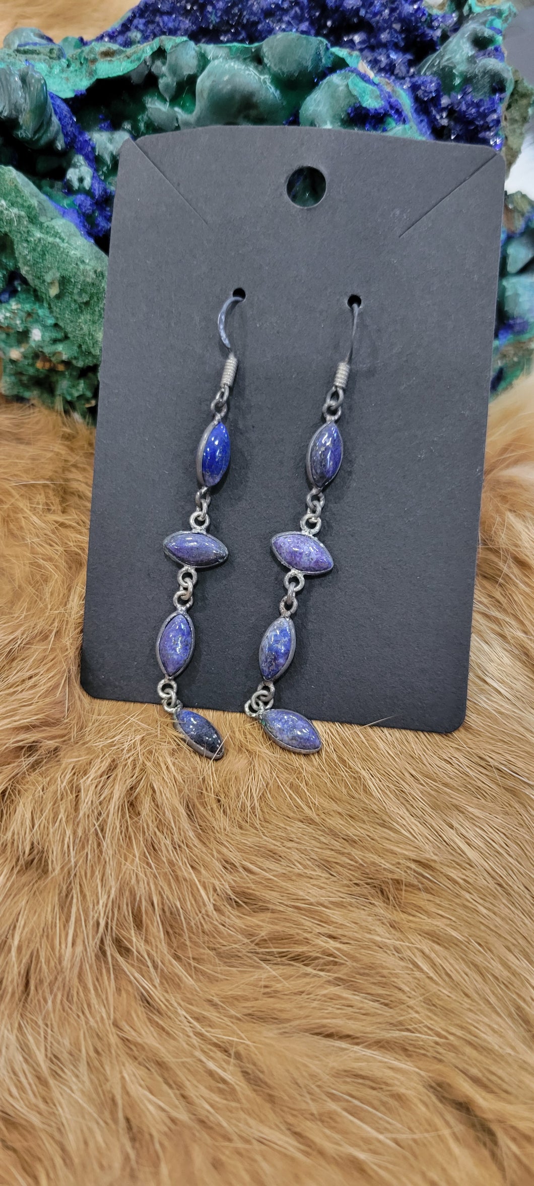 Lapis fashion earrings