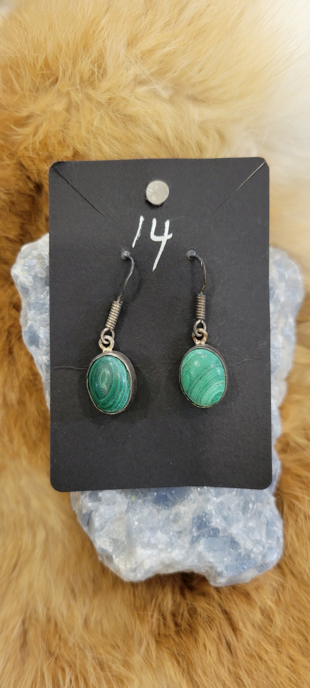 Malachite fashion earrings