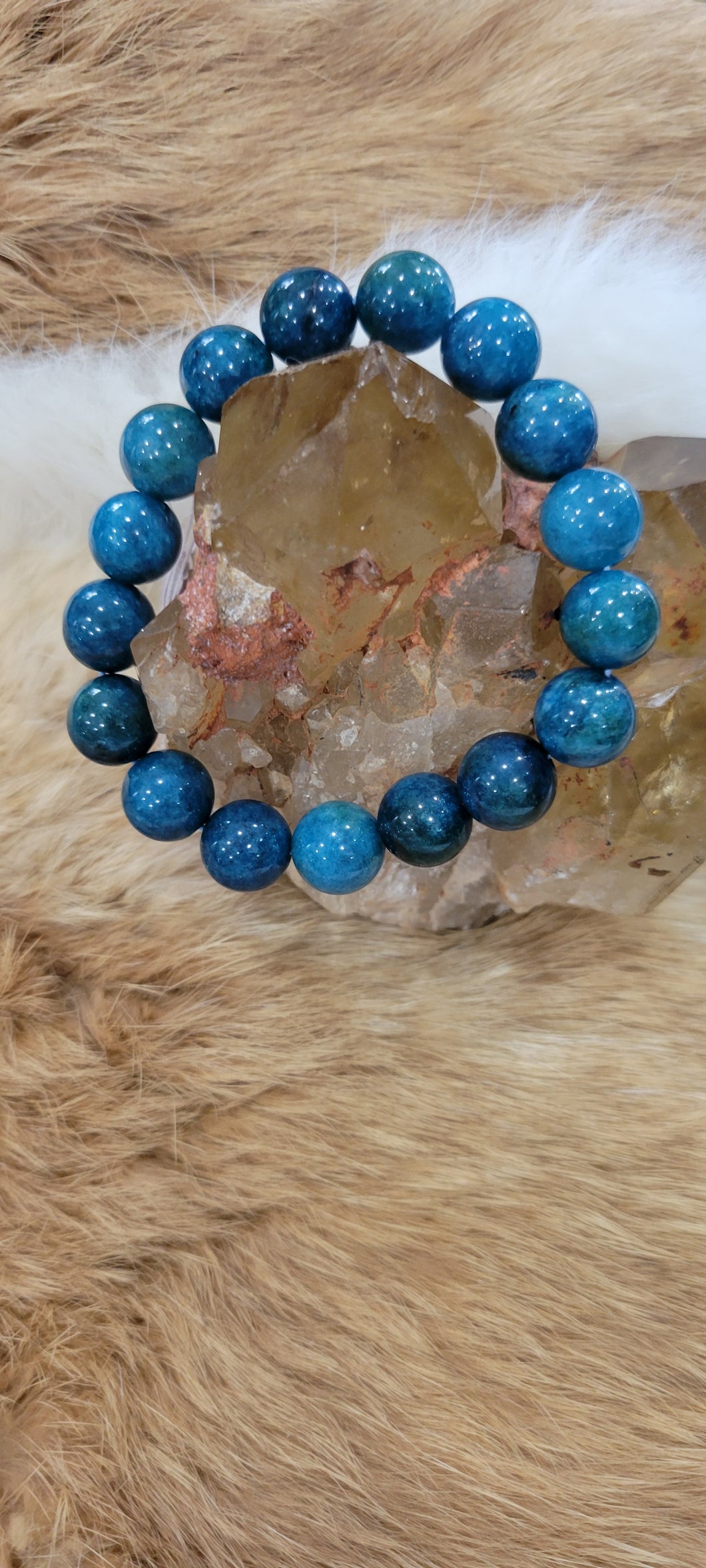 Blue apatite bracelet