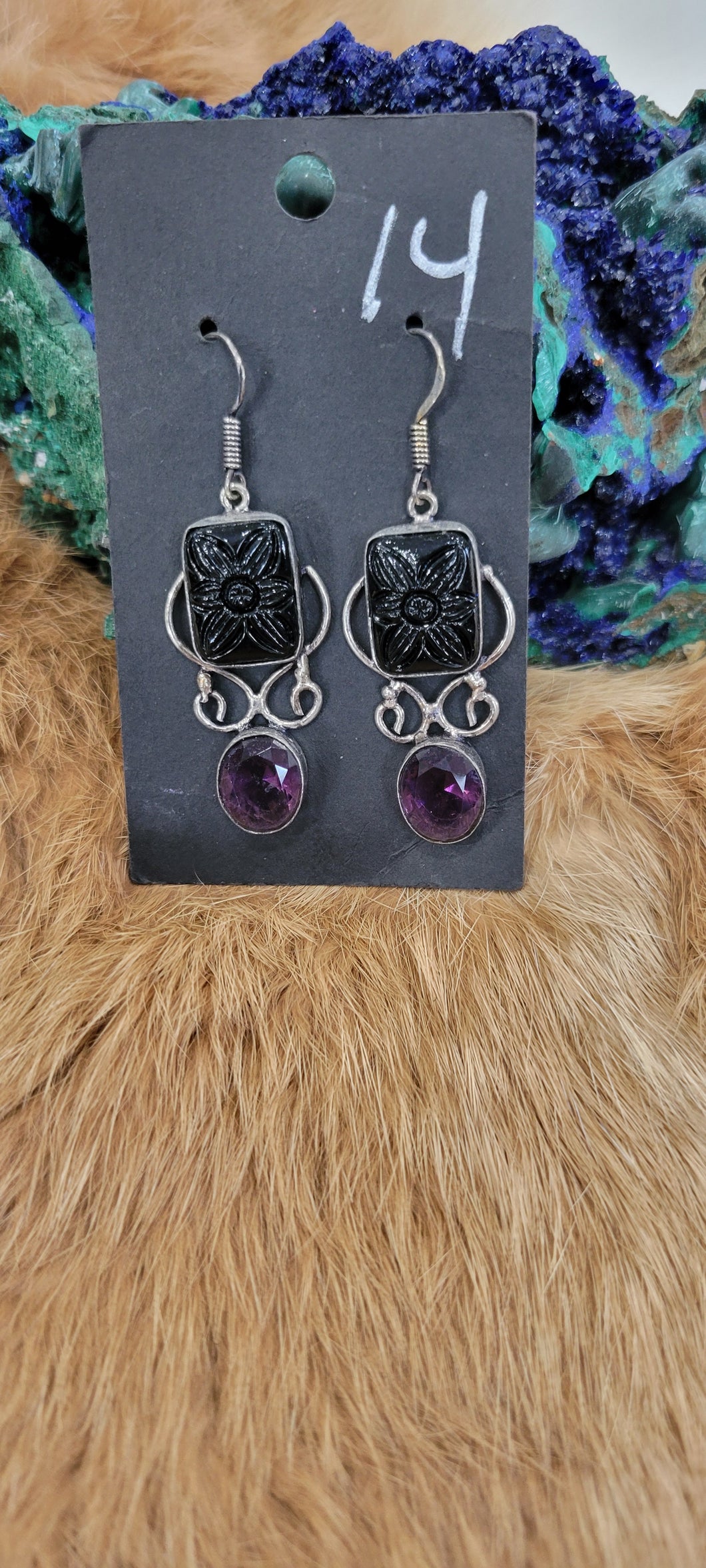 Amethyst fashion earrings