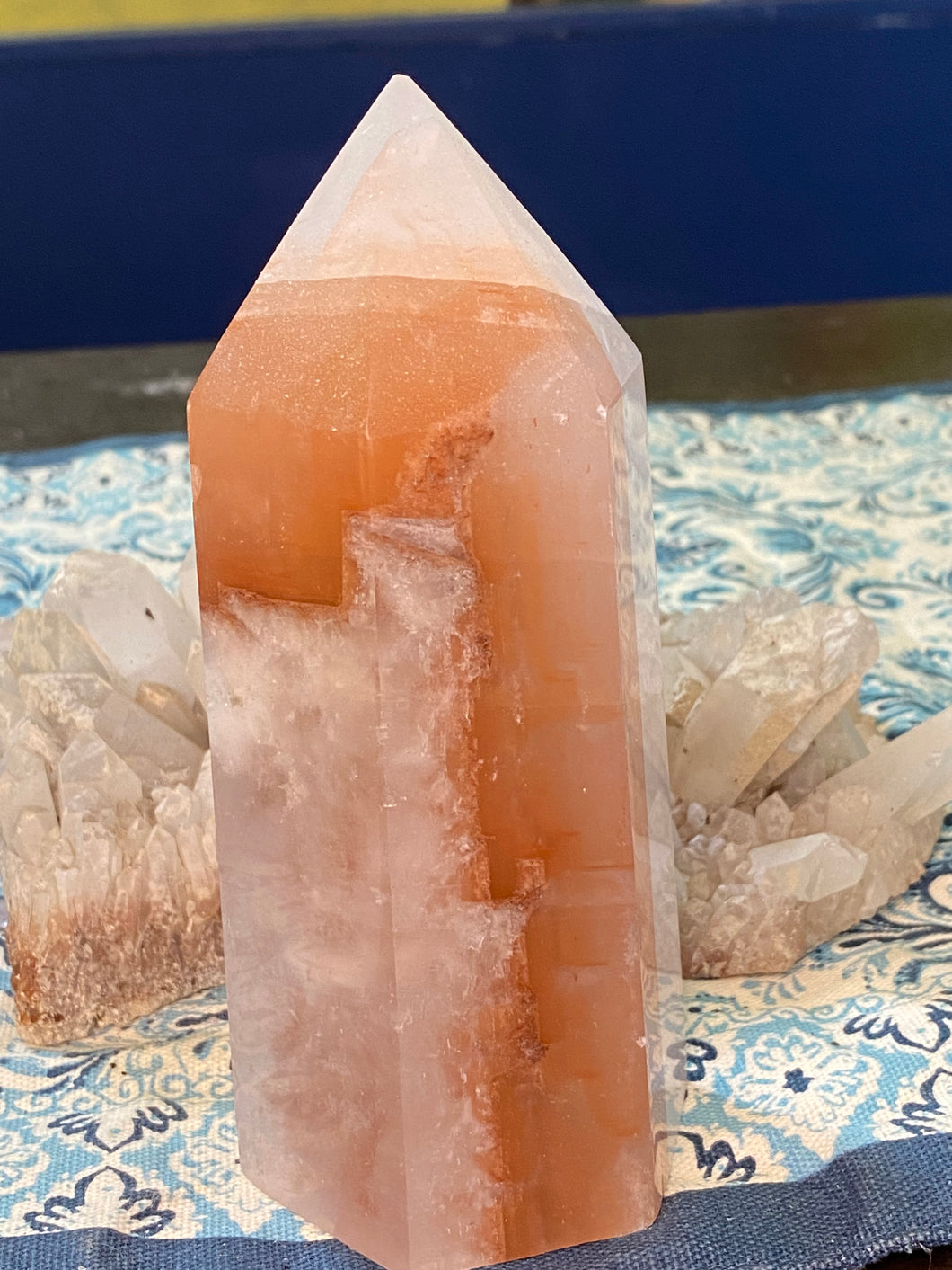 Orange calcite tower